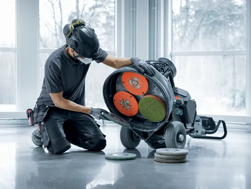 Završno poliranje betona Husqvarna Superfloor